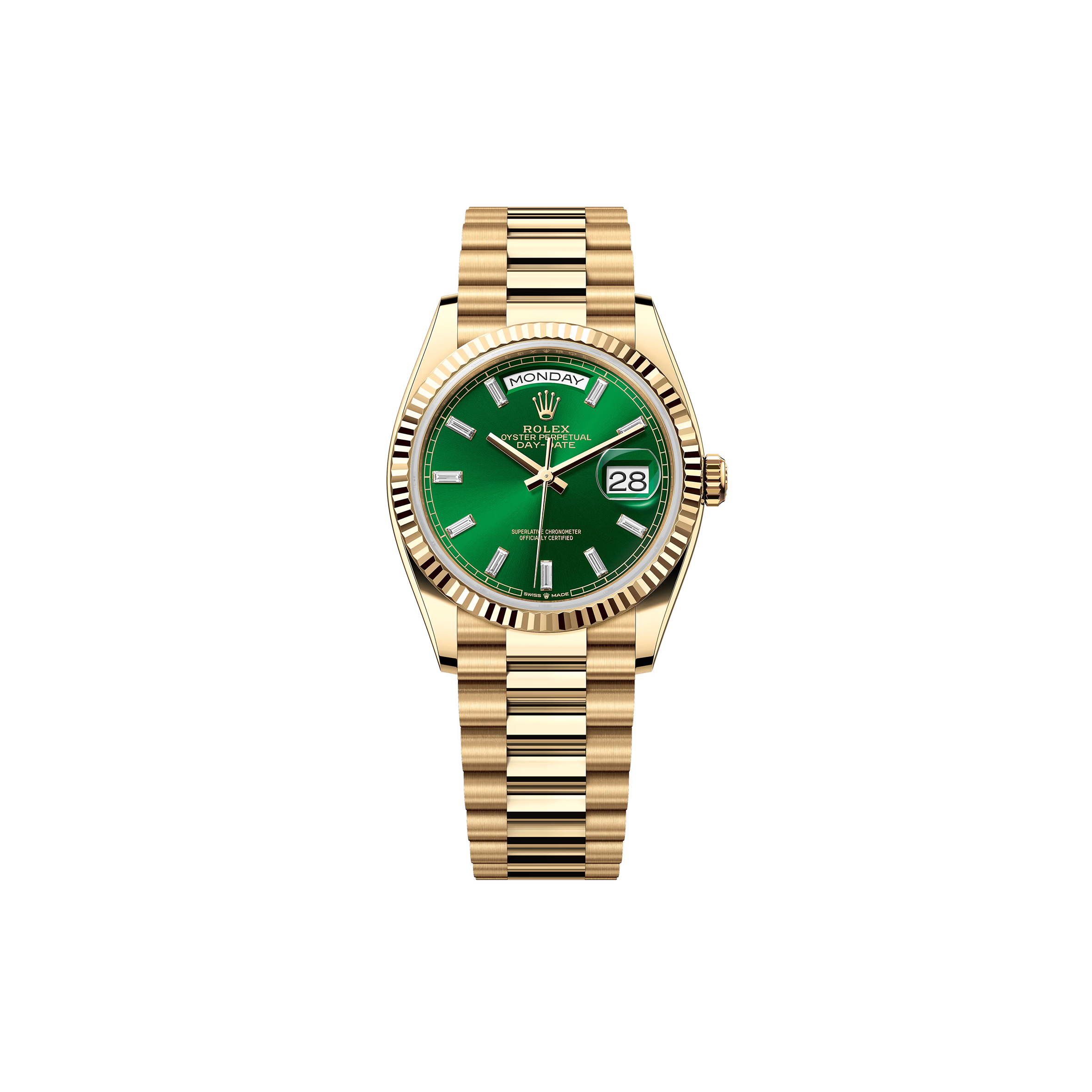 ROLEX DAY-DATE 36 OYSTER, 36 MM, YELLOW GOLD 128238-0130